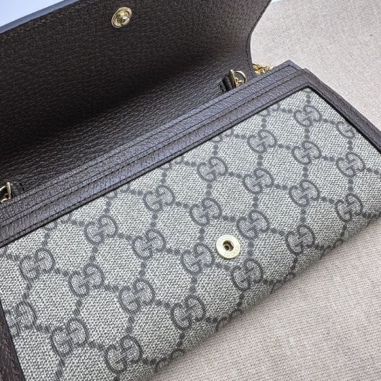 Replica Gucci Blondie continental chain wallet 725215 Brown Replica Gucci Blondie continental chain wallet 725215 Brown Fake