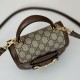 Replica Gucci Horsebit 1955 mini top handle bag 781387 Brown Fake