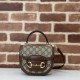 Replica Gucci Horsebit 1955 mini top handle bag 781387 Brown Fake