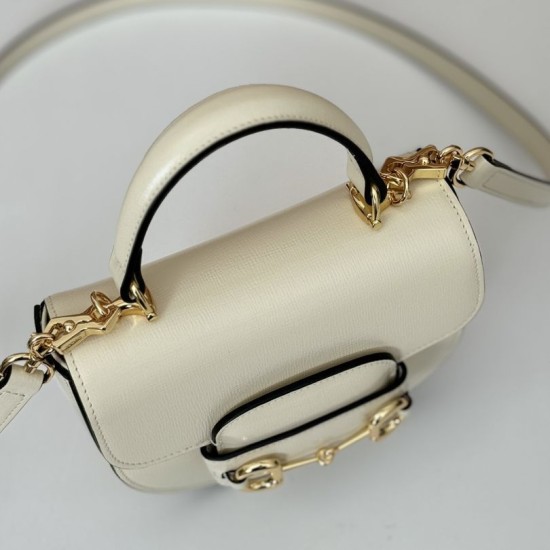 Replica Gucci Horsebit 1955 mini top handle bag 781387 Beige Fake