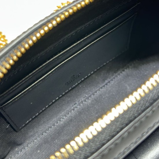 Replica Gucci GG super mini shoulder bag 781554 Black Fake