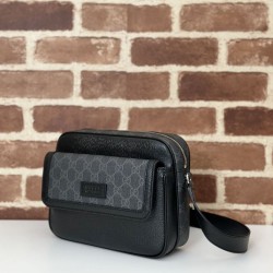 Replica Gucci Small GG Men Crossbody bag with tag 795464 Black Fake