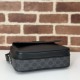 Replica Gucci Small GG Men Crossbody bag with tag 795464 Black Fake