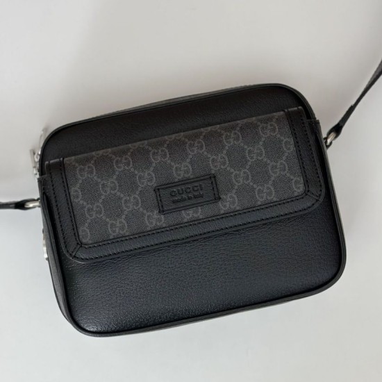 Replica Gucci Small GG Men Crossbody bag with tag 795464 Black Fake