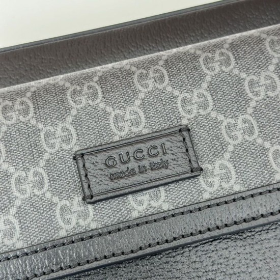 Replica Gucci Small GG Men Crossbody bag with tag 795464 Black Fake