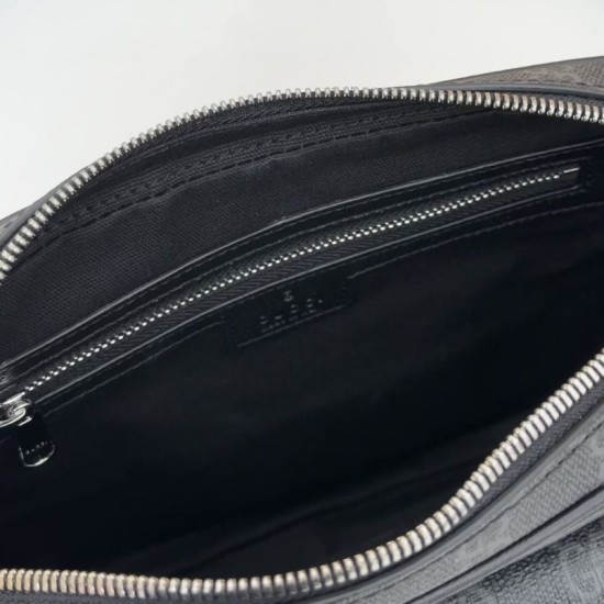Replica Gucci Small GG Men Crossbody bag with tag 795464 Black Fake