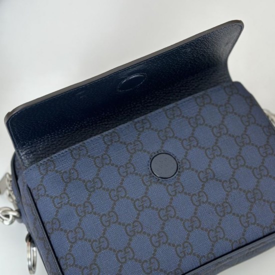 Replica Gucci Ophidia Men Small crossbody bag 802170 Dark Blue Fake