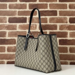 Replica Gucci GG Emblem Medium Tote Bag 815213 Black Fake