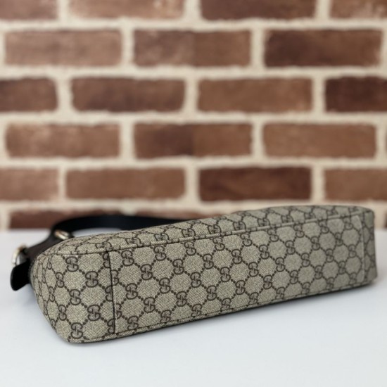 Replica Gucci GG Emblem 815217 Medium Shoulder Bag Black Replica Gucci GG Emblem 815217 Medium Shoulder Bag Black Fake