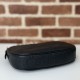 Replica Gucci 815409 GG Emblem small half moon shoulder bag Black Fake