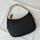 Replica Gucci 815409 GG Emblem small half moon shoulder bag Black Fake