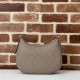 Replica Gucci 815409 GG Emblem small half moon shoulder bag  Taupe Fake