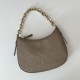 Replica Gucci 815409 GG Emblem small half moon shoulder bag  Taupe Fake