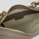 Replica Gucci 815409 GG Emblem small half moon shoulder bag  Taupe Fake