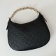 Replica Gucci 820453 GG Emblem medium shoulder bag black Fake
