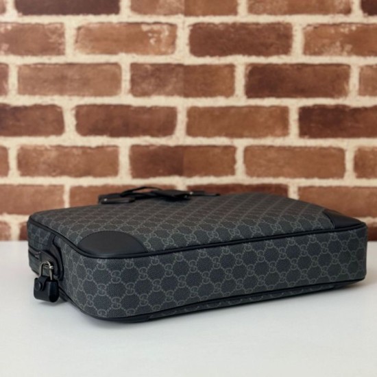 Replica Gucci 821149 GG Emblem medium briefcase Bag Black Replica Gucci 821149 GG Emblem medium briefcase Bag Black Fake