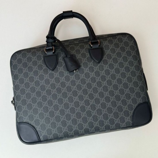 Replica Gucci 821149 GG Emblem medium briefcase Bag Black Replica Gucci 821149 GG Emblem medium briefcase Bag Black Fake