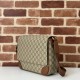 Replica Gucci 821154 GG Emblem medium Men crossbody bag Brown Fake