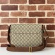 Replica Gucci 821154 GG Emblem medium Men crossbody bag Brown Fake
