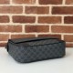 Replica Gucci 821154 GG Emblem medium Men crossbody bag Black Fake