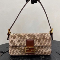 Replica Fendi Medium Baguette 1997 Bag Beige Split Leather Fake
