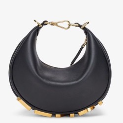 Replica Fendi Fendigraphy Mini Bag Black Fake