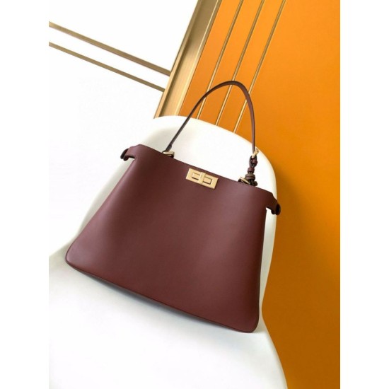 Replica Fendi Peekaboo Soft Large Bag Dark Brown Replica Fendi Peekaboo Soft Large Bag Dark Brown Fake