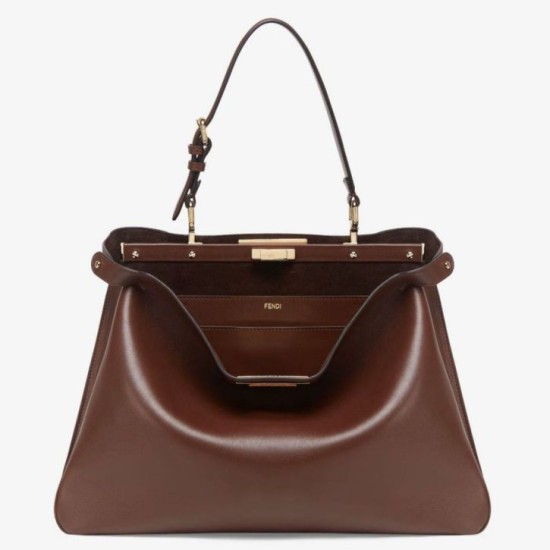 Replica Fendi Peekaboo Soft Large Bag Dark Brown Replica Fendi Peekaboo Soft Large Bag Dark Brown Fake