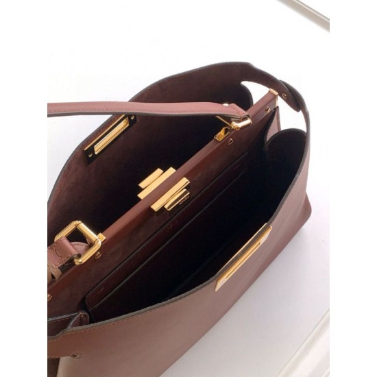 Replica Fendi Peekaboo Soft Large Bag Dark Brown Replica Fendi Peekaboo Soft Large Bag Dark Brown Fake