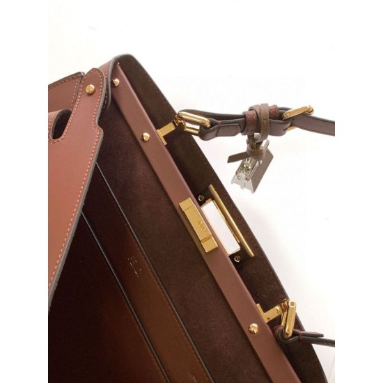 Replica Fendi Peekaboo Soft Large Bag Dark Brown Replica Fendi Peekaboo Soft Large Bag Dark Brown Fake