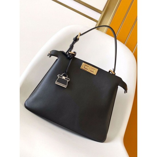 Replica Fendi Peekaboo Soft Medium Bag Black Replica Fendi Peekaboo Soft Medium Bag Black Fake