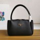 Replica Prada Shoulder Bag with Triangle Logo Black Fake Replica Prada Shoulder Bag with Triangle Logo Black Fake