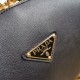 Replica Prada Shoulder Bag with Triangle Logo Black Fake Replica Prada Shoulder Bag with Triangle Logo Black Fake