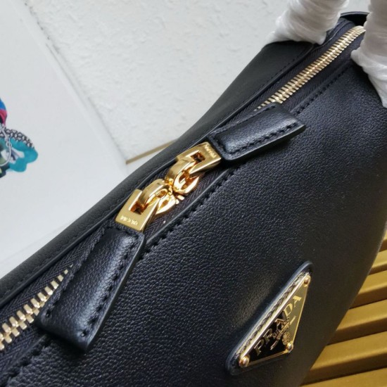 Replica Prada Shoulder Bag with Triangle Logo Black Fake Replica Prada Shoulder Bag with Triangle Logo Black Fake