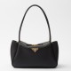 Replica Prada Shoulder Bag with Triangle Logo Black Fake Replica Prada Shoulder Bag with Triangle Logo Black Fake