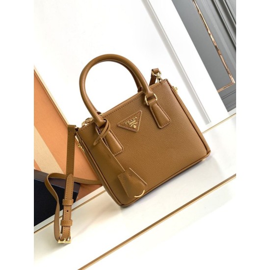 Replica Prada Mini/Medium Galleria Bag Saffiano Brown Replica Prada Mini/Medium Galleria Bag Saffiano Brown