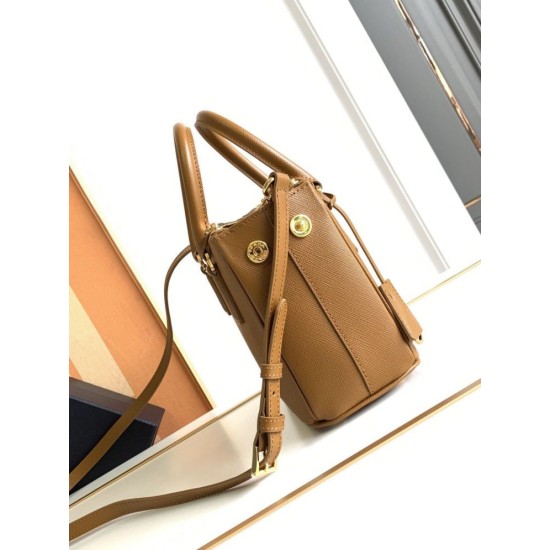 Replica Prada Mini/Medium Galleria Bag Saffiano Brown Replica Prada Mini/Medium Galleria Bag Saffiano Brown