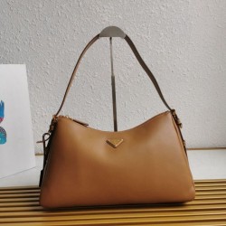 Replica Prada Aimee Large Shoulder Bag Brown Fake