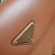 Replica Prada Arque Shoulder Bag with Flap Brown Fake Replica Prada Arque Shoulder Bag with Flap Brown Fake