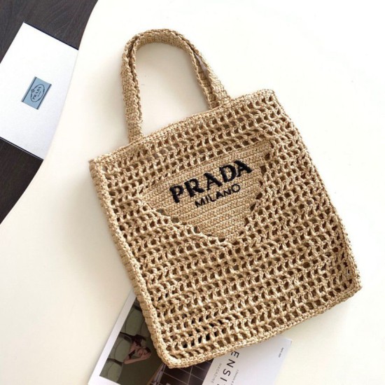Replica Prada Small Tote Bag Woven Raffia Beige Fake Replica Prada Small Tote Bag Woven Raffia Beige Fake