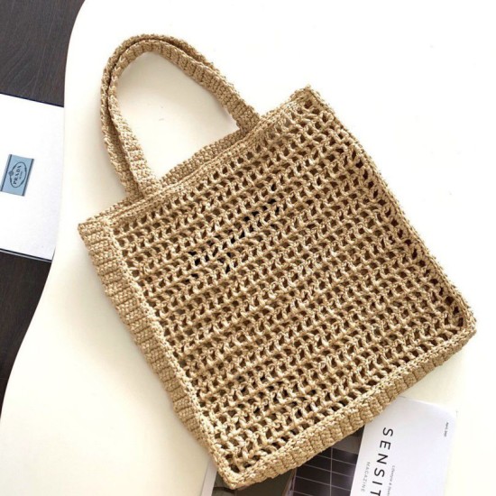 Replica Prada Small Tote Bag Woven Raffia Beige Fake Replica Prada Small Tote Bag Woven Raffia Beige Fake