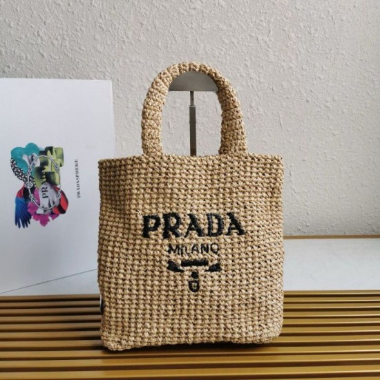 Replica Prada Small Crochet Tote Bag Raffia-effect Yarn Beige Fake Replica Prada Small Crochet Tote Bag Raffia-effect Yarn Beige Fake