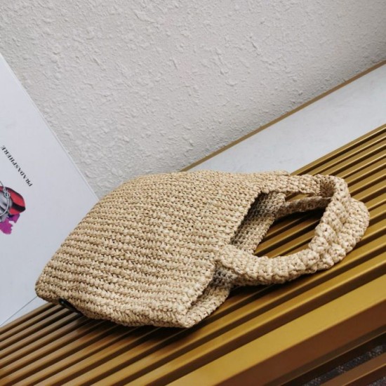 Replica Prada Small Crochet Tote Bag Raffia-effect Yarn Beige Fake Replica Prada Small Crochet Tote Bag Raffia-effect Yarn Beige Fake
