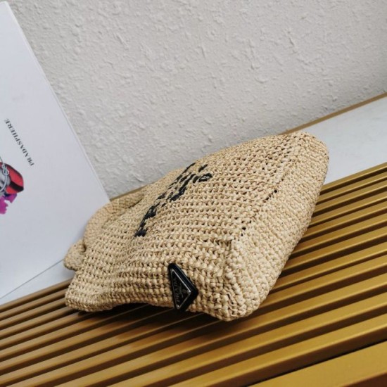 Replica Prada Small Crochet Tote Bag Raffia-effect Yarn Beige Fake Replica Prada Small Crochet Tote Bag Raffia-effect Yarn Beige Fake