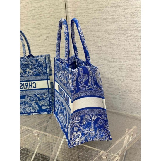 Replica Dior Medium Book Tote Bag Toile de Jouy Reverse Embroidery Blue Fake Replica Dior Medium Book Tote Bag Toile de Jouy Reverse Embroidery Blue Fake