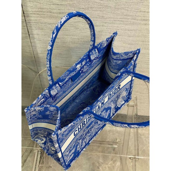Replica Dior Medium Book Tote Bag Toile de Jouy Reverse Embroidery Blue Fake Replica Dior Medium Book Tote Bag Toile de Jouy Reverse Embroidery Blue Fake