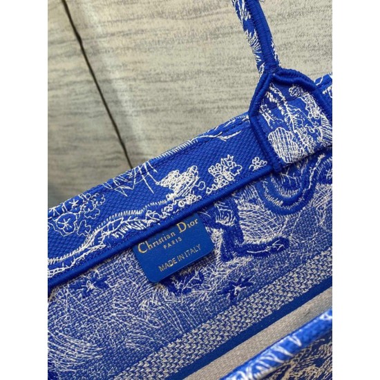 Replica Dior Medium Book Tote Bag Toile de Jouy Reverse Embroidery Blue Fake Replica Dior Medium Book Tote Bag Toile de Jouy Reverse Embroidery Blue Fake