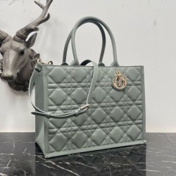 Replica Dior Medium Book Tote Bag with Strap Macrocannage Grey Fake Replica Dior Medium Book Tote Bag with Strap Macrocannage Grey Fake