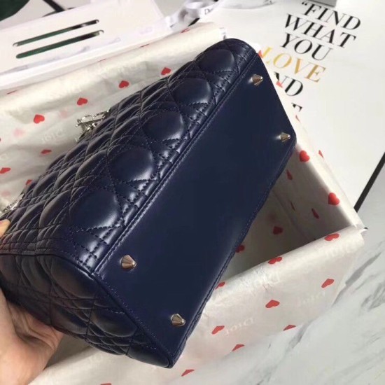 Replica Dior Medium Lady Dior Bag Cannage Blue Fake Replica Dior Medium Lady Dior Bag Cannage Blue Fake