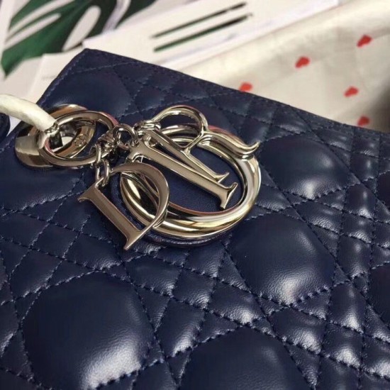 Replica Dior Medium Lady Dior Bag Cannage Blue Fake Replica Dior Medium Lady Dior Bag Cannage Blue Fake
